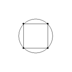   -A square is inscribed in a circle. If the area of the circle is 28.25   and the area of the square is 18   , find the area of the four-part region that lies outside the square but inside the circle.