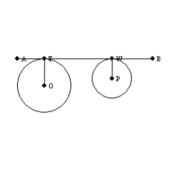   -  has been constructed tangent to   at point T and to   at point W. How are radii   and   related? A)  congruent B)  congruent and parallel C)  parallel D)  None of These