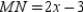   -For trapezoid MNPQ,   . Also, A is the midpoint of   while B is the midpoint of   . If   ,   , and   , find the value of x.