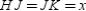   -In isosceles trapezoid HJKL,   . If   and   , find an expression for the perimeter of trapezoid HJKL.