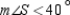 In isosceles triangle RST with vertex angle S,   . Describe the measure of   .