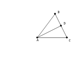   -In the figure,   bisects   and D is the midpoint of   . If   and   , find the value of x.