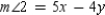 When two lines are cut by a transversal,   and   are one pair of alternate interior angles that are formed. If   and   , what relationship (in simplified form) exists between x and y?