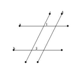   -Given the coplanar lines and the fact that   , which lines must be parallel?