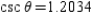 To the nearest degree, find the measure of angle   if   .