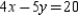 Find the y-coordinate of point X = (4,?), a point that lies on the graph of the equation   .