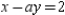 What is the value of x at the point of intersection of the lines   and   ?