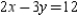 The graph of the line   contains the points (6, 0) and (0, 4).