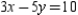 Find the slope m and value of b at the y-intercept (0,b) for the graph of the equation   .
