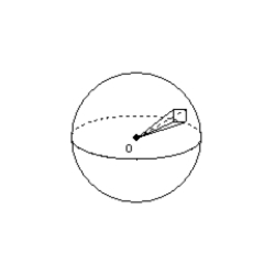   -Knowing that the surface area of a sphere is given by   , complete the proof of the volume formula for the sphere. Having separated the sphere into n pyramids ( each with the center of the sphere for its vertex), show that the volume of the sphere is   .