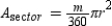   -Where   is the degree measure for the arc of a sector of a circle, the ratio of the area of the sector to that of the area of the circle is given by   . Use this ratio to explain why the area of the sector is given by   . [Note: In the figure, the sector with arc measure   is bounded by radii   ,   , and   .]