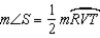   -Supply missing statements and missing reasons for the proof of the following theorem.  An angle inscribed in a semicircle is a right angle.  Given:   with diameter   and   (as shown) Prove:   is a right angle. S1. R1. S2.   R2. S3. R3. The measure of a semicircle is 180. S4.   or   R4. S5. R5.