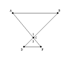   -Supply missing statements and missing reasons in the following proof. Given:   in the figure shown Prove:   S1. R1. S2.   R2. S3. R3. Vertical angles are congruent. S4. R4.