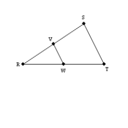   -Supply missing statements and missing reasons for the following proof. Given:   ; V is the midpoint of   and W is the midpoint of   . Prove:   S1. R1. S2.   and   R2. Definition of midpoint S3.   and   R3. S4. R4. Substitution Property of Equality S5.   R5. S6. R6.