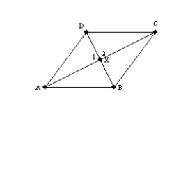   -Provide missing statements and missing reasons for the proof of the following theorem.  The diagonals of a rhombus are perpendicular.  Given: Rhombus ABCD; diagonals   and   intersect at point X Prove:   S1. R1. S2.   R2. The diagonals of a rhombus (   ) bisect each other. S3.   R3. S4. R4. All sides of a rhombus are congruent. S5. R5. SSS S6.   R6. S7. R7.