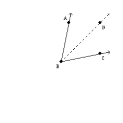  -Explain why the angle-bisector method is justified. Consider that the given angle,   , is to be bisected by the constructed ray,   .