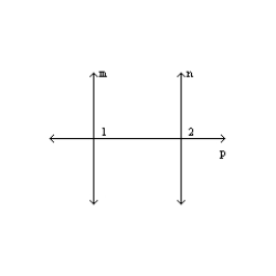  -Supply missing statements and missing reasons for the following proof. Given:   and transversal p;   is a right angle Prove:   is a right angle S1.   and transversal p R1. S2.   R2. S3. R3. Congruent measures have equal measures. S4.   R4. S5. R5. Substitution Property of Equality S6. R6. Definition of a right angle