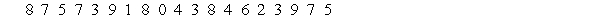 Use a 0.05 level of significance to test the claim that the sequence of computer -generated numbers is random. Test for randomness above and below the mean.