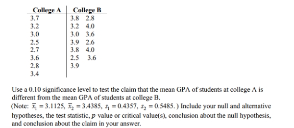 Test the indicated claim about the means of two populations. Assume that the two samples are independent simple random samples selected from normally distributed populations. Do not assume that the population standard deviations are equal.