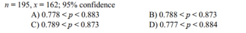 Use the given degree of confidence and sample data to construct a confidence interval for the population proportion p.