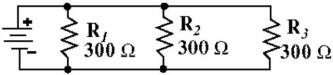    -Given the circuit in Figure , if R3 is changed to 100 Ω, the total circuit current will: A)  increase B)  remain the same C)  decrease D)  double