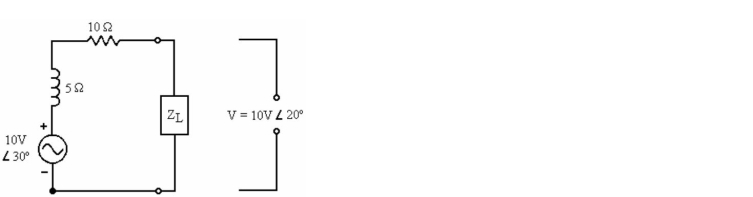     -What is the Norton equivalent impedance Zn external to ZL? A)  10.0  \Omega \angle   0° B)  5.0 \Omega \angle   90° C)  0.47  \Omega \angle   -26.6° D)  11.2  \Omega \angle   26.6° 