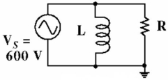    -Given the circuit in Figure 16-3, what is the voltage rms)  across the inductor? A)  4 V B)  7.07 V C)  10 V D)  6 V