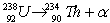     In the α decay of uranium,   , the kinetic energy of the α particle is approximately A)  26.0 MeV. B)  13.6 MeV. C)  4.27 MeV. D)  zero. E)  10.0 keV.