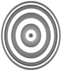   The interference pattern is from a lens placed on a flat reflecting surface illuminated using a monochromatic light from above. From the pattern one can conclude that the lens A)  is more curved on the left and right sides compared to top and bottom. B)  is more curved on the top and bottom compared to the left and right sides. C)  has a spherical surface. D)  has a concave surface. E)  is none of the above.
