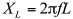  If you double the frequency in the circuit shown, the inductive reactance   )  of the inductor A)  increases by a factor of 2. B)  does not change. C)  decreases by a factor of 2. D)  increases by a factor of 4. E)  decreases by a factor of 4.