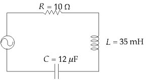   The approximate resonant frequency of the circuit shown is A)  1.5 kHz. B)  0.25 kHz. C)  2.4 MHz. D)  25 kHz. E)  none of these is correct.