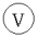   The circuit in which the voltmeter   , a voltage measuring device and the ammeter   , a current measuring device, are correctly arranged to determine the value of the unknown resistance R is A)  1) . B)  2) . C)  3) . D)  4) . E)  5) .