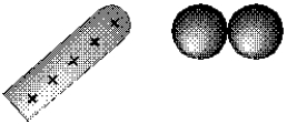   If you bring a positively charged insulator near two uncharged metallic spheres that are in contact and then separate the spheres, the sphere on the right will have A)  no net charge. B)  a positive charge. C)  a negative charge. D)  either a positive or negative charge. E)  None of these is correct.