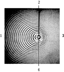   The object shown in the figure is A)  traveling from 2 toward 4. B)  traveling from 3 toward 1. C)  traveling from 1 toward 3. D)  traveling from 4 toward 2. E)  not in motion.