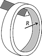   What is the length L of a simple pendulum with the same period as a physical pendulum consisting of a hoop suspended at its rim? A)  L =   R B)  L = 1/R C)    D)  L = R E)  L = 2R