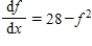 The function   satisfies the equation of change   .For what value of f is f increasing at the fastest rate? Round your answer to two decimal places, if necessary. ​ A)  ​   B)  ​   C)    D)  ​  