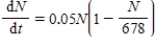A certain population grows according to   .At a certain time the population is 698 individuals.What can be said about the population at this time? ​ A)  The population is increasing. B)  The population is decreasing. C)  The population has reached a maximum value. D)  The population has reached a minimum value.
