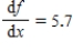 If f satisfies the equation of change   , then what can be said about the function   ? ​ A)  f is linear with slope   . B)  f is linear with slope 5.7. C)  f is exponential with growth factor 5.7. D)  f is exponential with growth factor   .