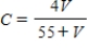The amount C, in pounds, of food consumed in a day by a certain grazing animal depends on the amount V, in pounds per acre, of vegetation available.The relationship is given by the rational function   What is the most the animal will consume in a day no matter how much vegetation is available? Round your answer to two decimal places, if necessary. ​ A)  4 pounds B)  55 pounds C)  0.07 pounds D)  13.75 pounds