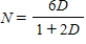 The average number N of prey that certain predators will consume depends on the density D, in number per square foot, of the prey.The relationship is   . ​ What is the largest average number of prey that predators will consume no matter what the density of the prey is? Round your answer to two decimal places, if necessary. ​ A)  2 B)  6 C)  3.00 D)  None of the above