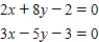 Solve the following system of equations.   ​ Round your answers to two decimal places.