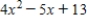 For which value of x does   reach a minimum? Restrict your attention to the horizontal span of 0 to 5.Round your answer to two decimal places. ​ A)  13 B)  11.44 C)  0.63 D)  0