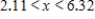 <strong>Solve the inequality   .Restrict your attention to positive values of x.Round your answer to two decimal places. ​</strong> A)   B) ​   C) ​   D) ​   <div style=padding-top: 35px> 
