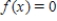 The solution(s) of the equation   can be found by locating the point(s) where the graph of   crosses the horizontal axis.
