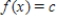 The solution(s) of the equation   can be found by locating the point(s) where the graph of   crosses the horizontal line determined by the equation   .