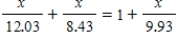 Solve the equation   .Round your answer to two decimal places. ​ A)  There is no solution. B)  ​   C)  ​   D)   