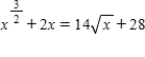Find the solution for x of the equation   . ​ A)    B)  ​   C)  ​   D)  There is no solution.