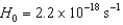 Assume that Hubble's constant has the value   . According to Hubble's law, how far away would a galaxy be if it were receding at 10% of the speed of light? A)    B)    C)    D)   