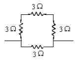 <strong>What is the equivalent resistance for these 3.00- \Omega resistors? </strong> A) 2.25 \Omega B) 3.00 \Omega C) 1.33 \Omega D) 7.50 \Omega