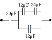 What is the equivalent capacitance of the combination shown?   A)  25 µF B)  10 µF C)  29 µF D)  40 µF